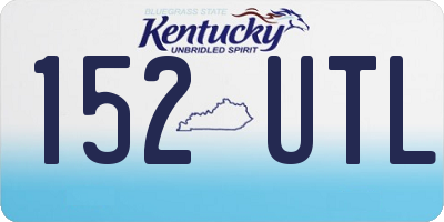 KY license plate 152UTL
