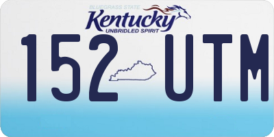 KY license plate 152UTM