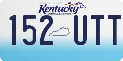 KY license plate 152UTT