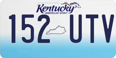 KY license plate 152UTV