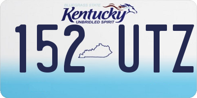KY license plate 152UTZ