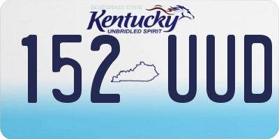KY license plate 152UUD