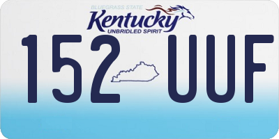 KY license plate 152UUF