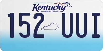 KY license plate 152UUI