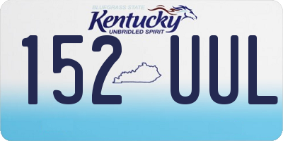 KY license plate 152UUL