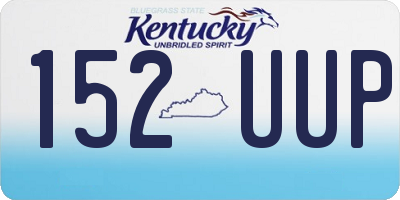 KY license plate 152UUP