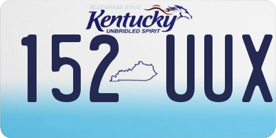KY license plate 152UUX