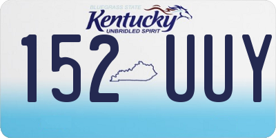 KY license plate 152UUY