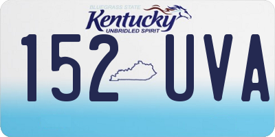 KY license plate 152UVA