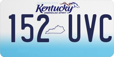 KY license plate 152UVC