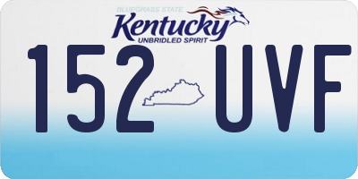 KY license plate 152UVF