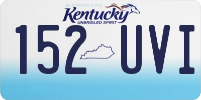 KY license plate 152UVI