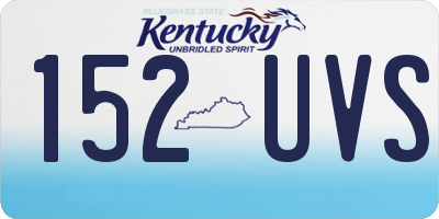 KY license plate 152UVS