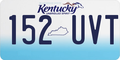 KY license plate 152UVT