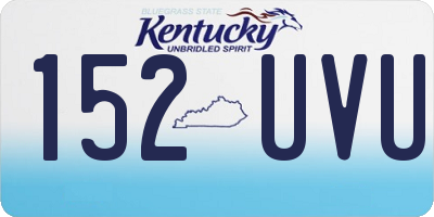 KY license plate 152UVU