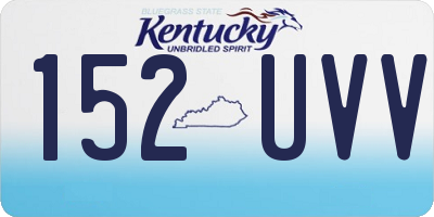 KY license plate 152UVV