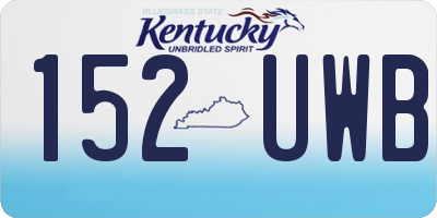 KY license plate 152UWB