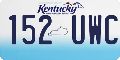 KY license plate 152UWC