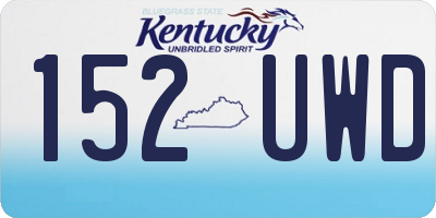 KY license plate 152UWD