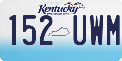 KY license plate 152UWM