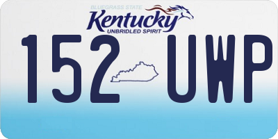 KY license plate 152UWP