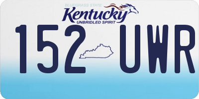 KY license plate 152UWR