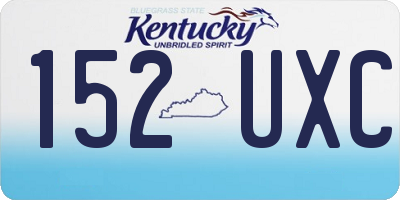 KY license plate 152UXC