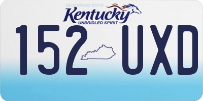 KY license plate 152UXD