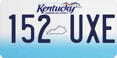 KY license plate 152UXE