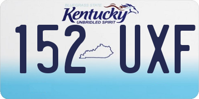 KY license plate 152UXF