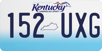KY license plate 152UXG
