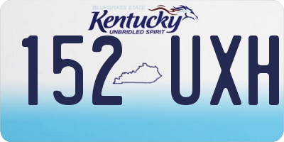 KY license plate 152UXH