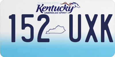 KY license plate 152UXK