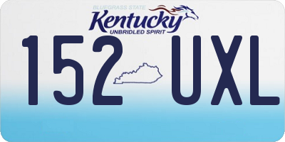 KY license plate 152UXL