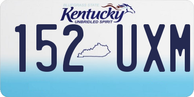 KY license plate 152UXM