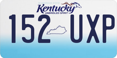 KY license plate 152UXP