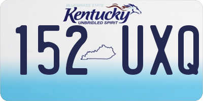 KY license plate 152UXQ