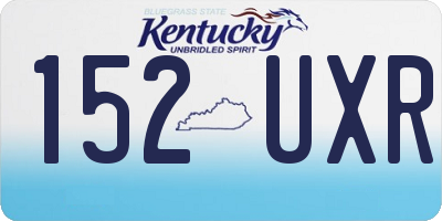 KY license plate 152UXR