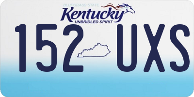 KY license plate 152UXS