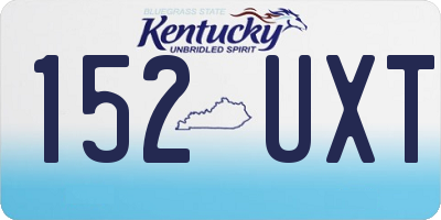 KY license plate 152UXT