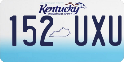 KY license plate 152UXU