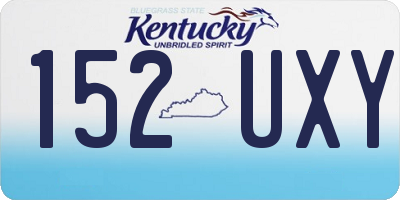 KY license plate 152UXY