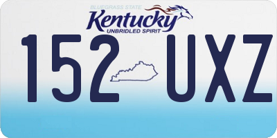 KY license plate 152UXZ