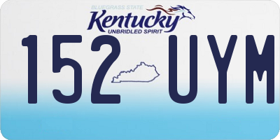 KY license plate 152UYM