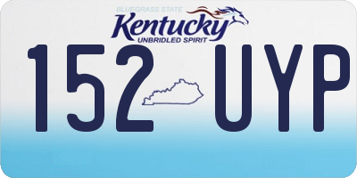 KY license plate 152UYP