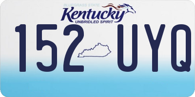 KY license plate 152UYQ