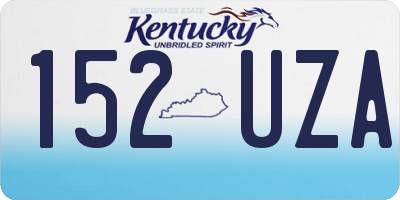 KY license plate 152UZA