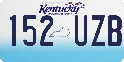 KY license plate 152UZB