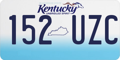 KY license plate 152UZC