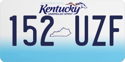 KY license plate 152UZF